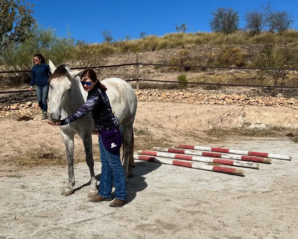 Aria working with Manuela in Spain.